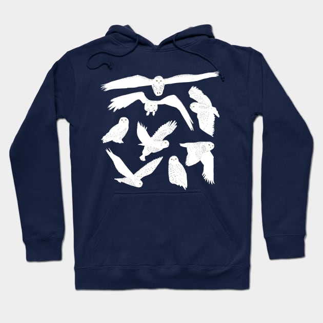 Snowy Owls Hoodie by ahadden